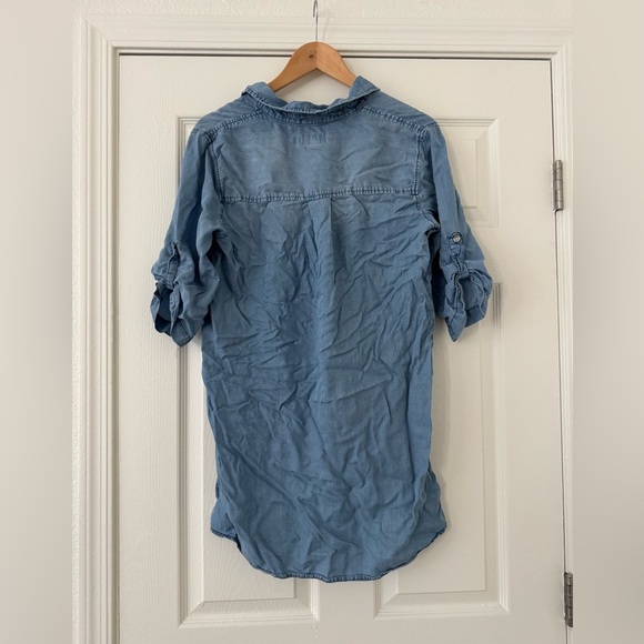 Denim Chambray Tunic Shirt - Picture 2 of 2